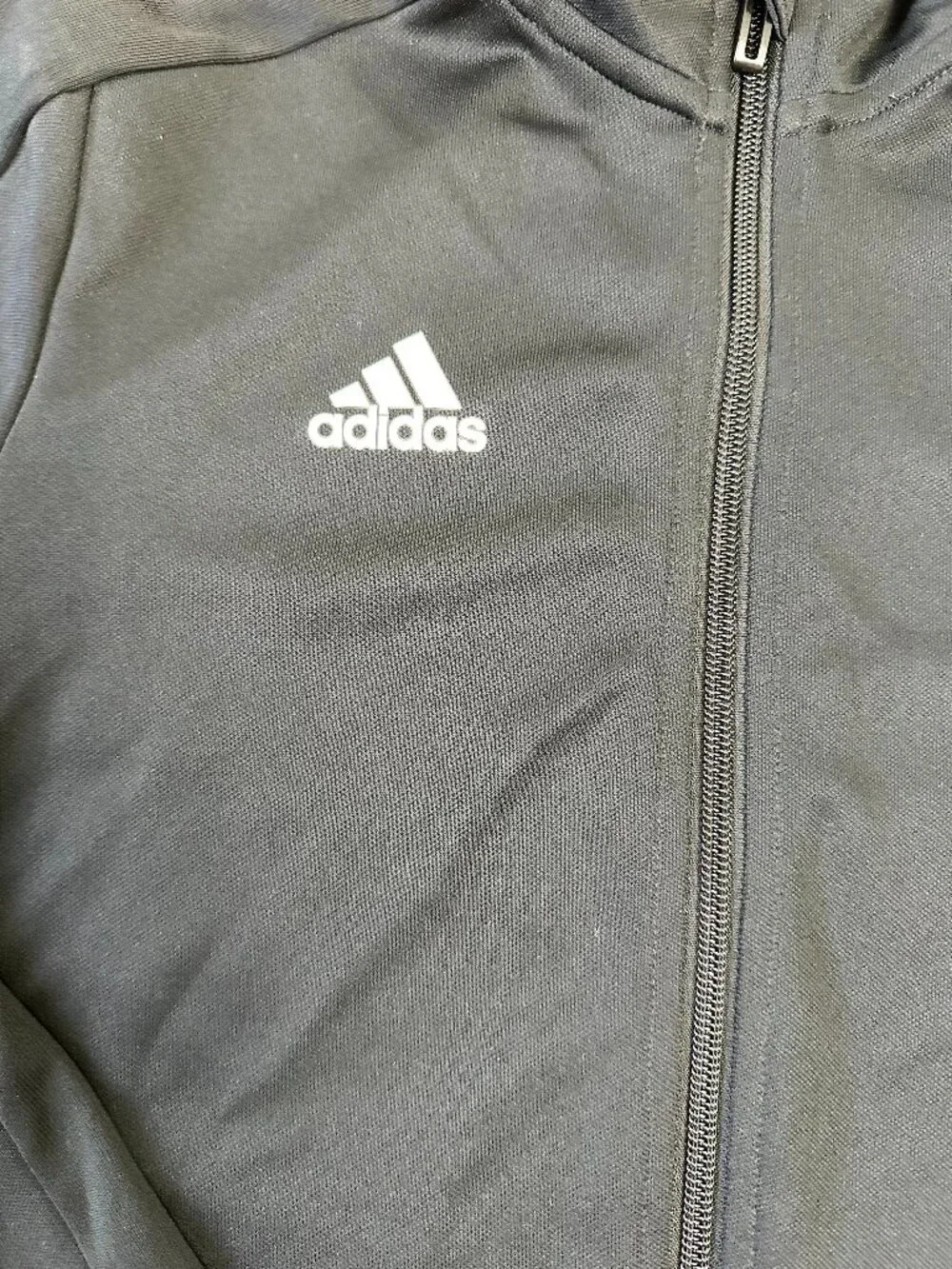 Adidas Girls Jacket Black Size Medium (11-12Y) Primegreen Aeroready Pre-owned